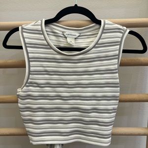 Club Monaco Sleeveless Tie Crop Top